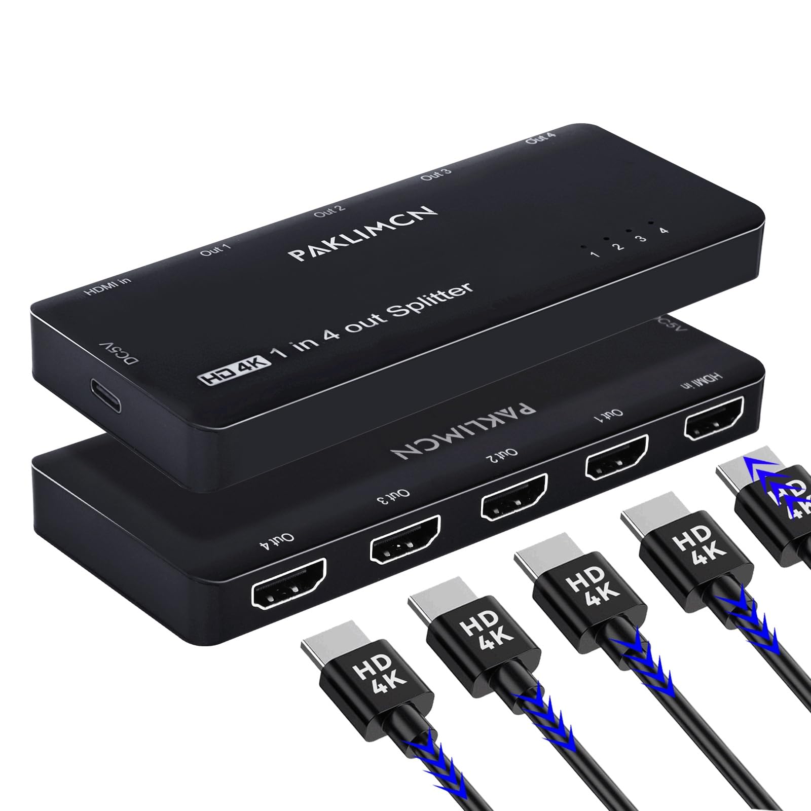 Amazon.com: HDMI Splitter 1x4, 4K 60Hz 1 in 4 Out HDMI Duplicator