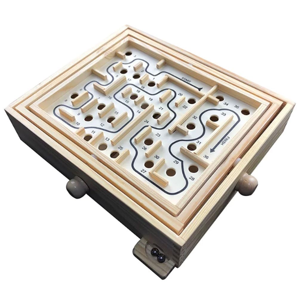 Juego de Mesa de Laberinto de Madera Montessori