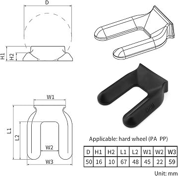 4pcs Furniture Wheel Caster Cups Rubber Non-Slip Foot Mats M50 Caster Cups Keeps Bed and Furniture from Sliding Bed Caster Stopper