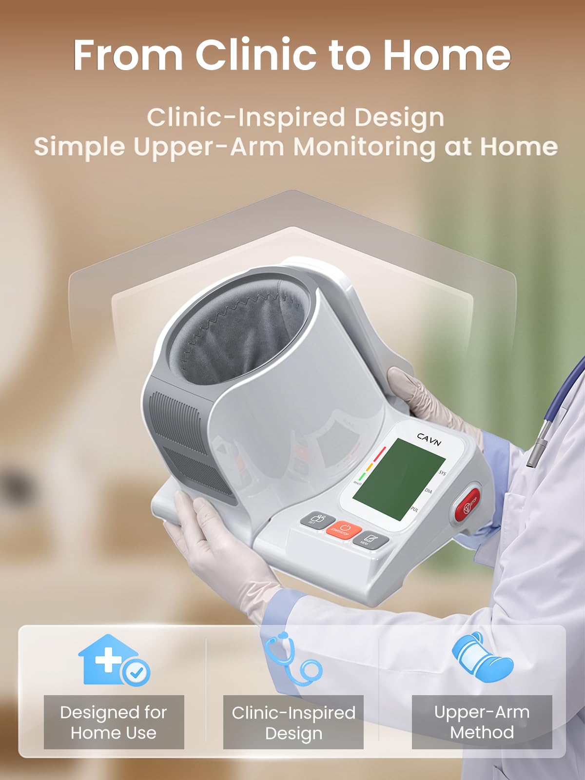CAVN Blood Pressure Monitor - Easy One-Touch -8 CAVN Blood Pressure Monitor - Easy One-Touch -8