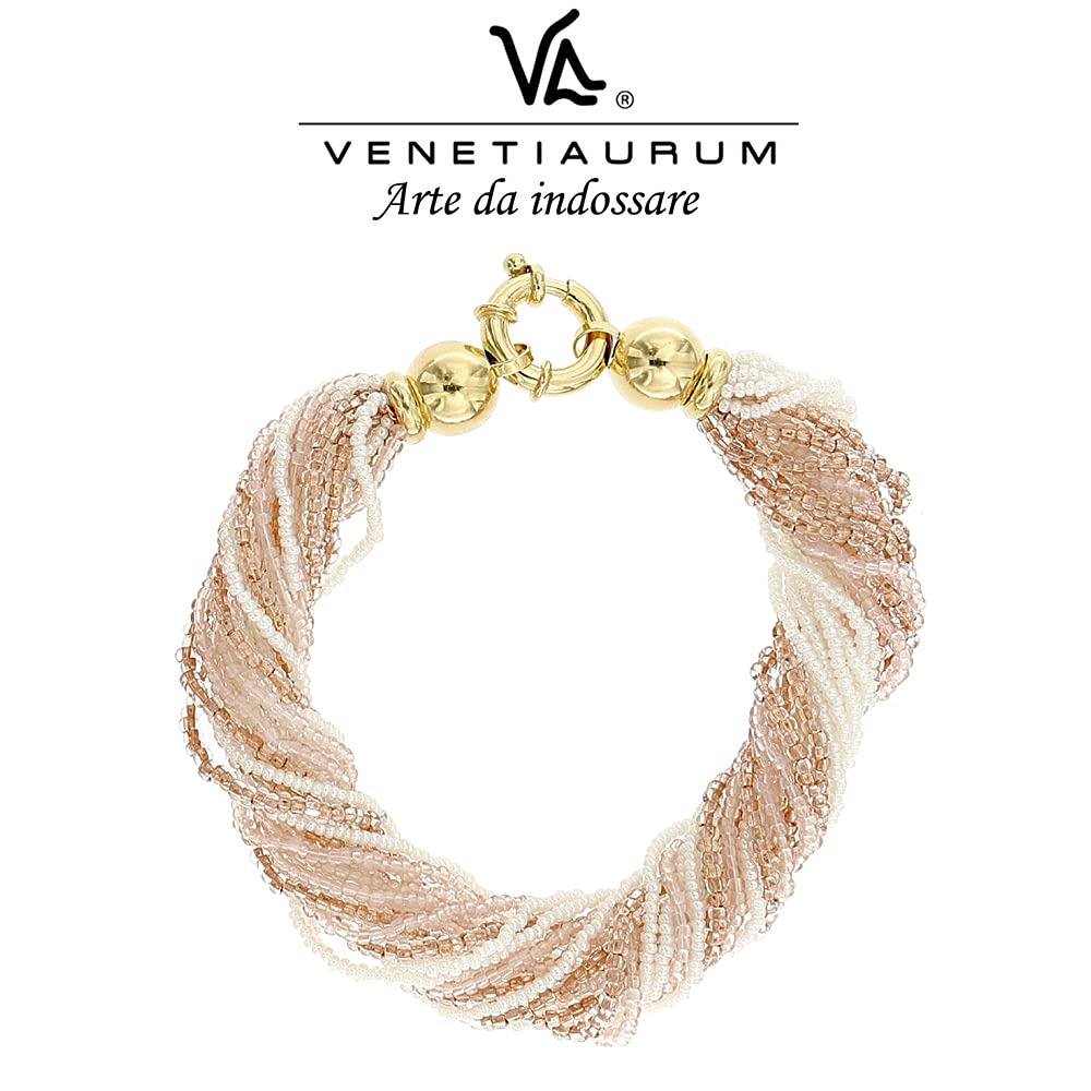 Venetiaurum - Bracciale Multifili per Donna In Vetro E Argento 925 anallergico- Gioiello Made In Italy Certificato