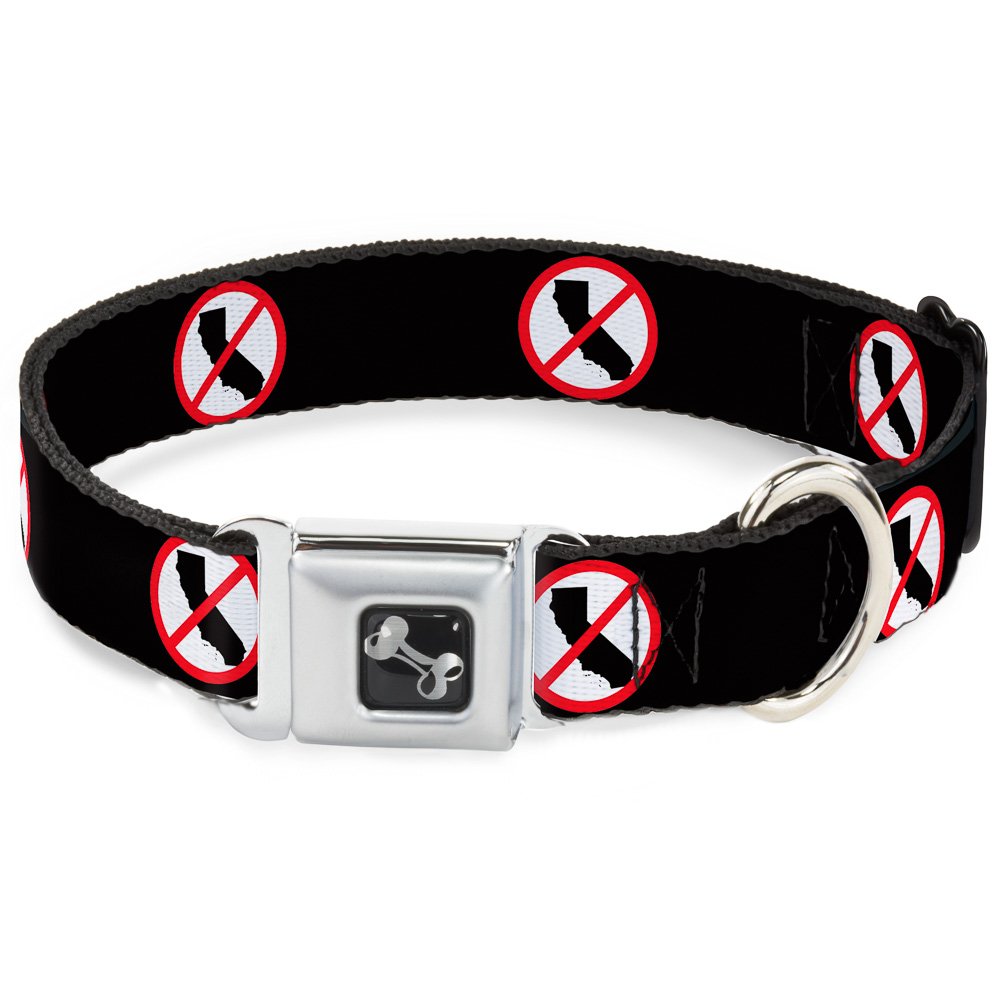 Collier de chien Buckle Down Anticalifornia avec boucle en forme d'os robuste