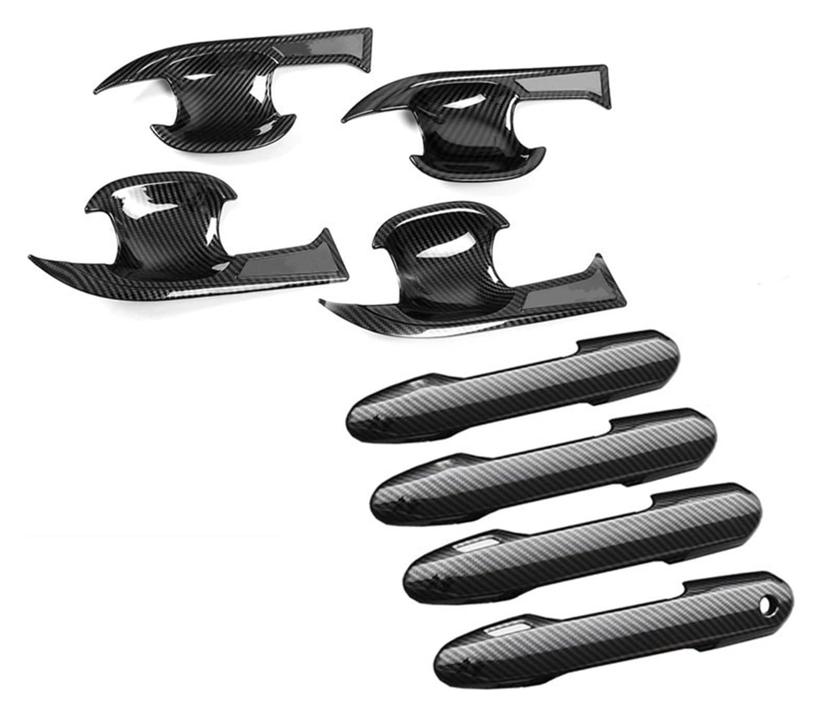 Qwqthgs 1 Car Exterior Door Handle Cap For Toyota For Rav4 2020 202 Exterior Door Handle Stickers Bowl Cover Trim(1)