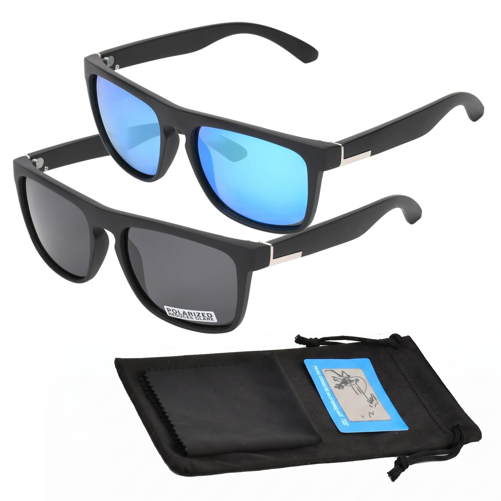vioo lunette peche, lunettes de pêche polarisées HD TR90 1/2 paires