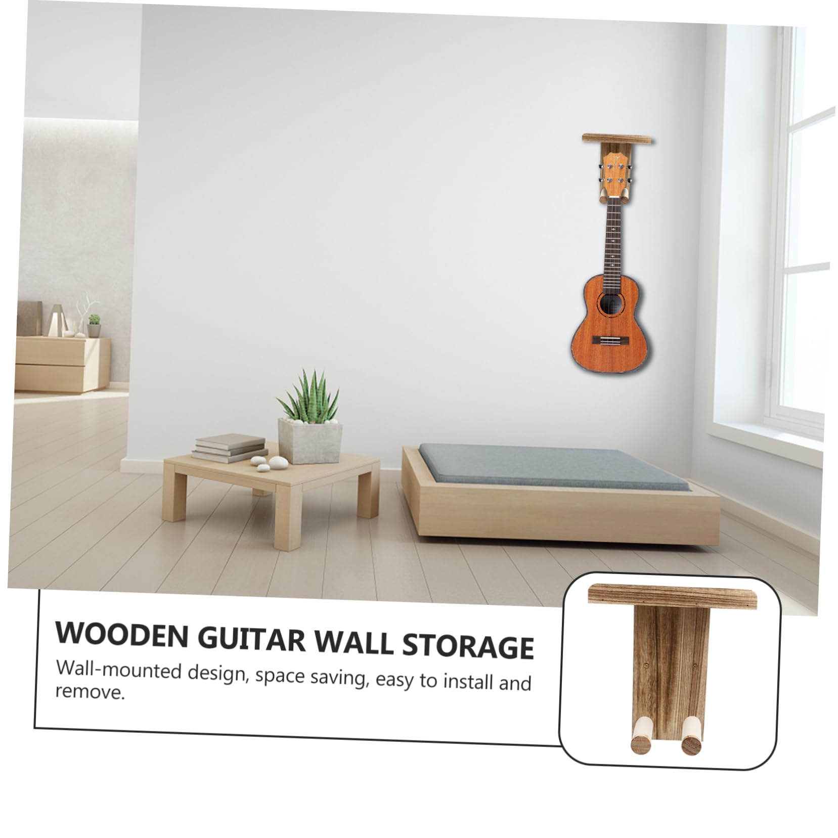 ibasenice 2pezzi Supporto per Chitarra Parete Gancio per Appendere Chitarra Supporto per Riporre