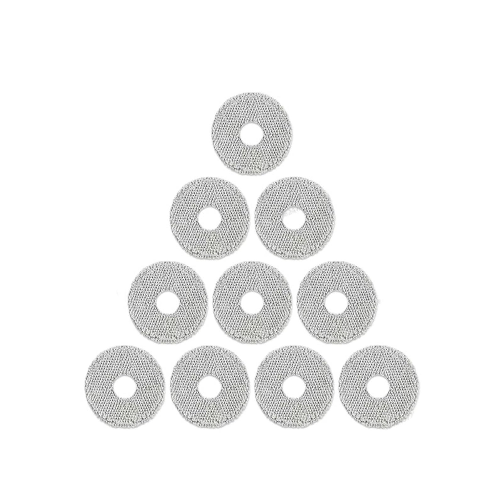 EEZII Vacuum Cleaner Accessories, Compatible For ECOVACS, T50 PRO OMNI / T50 AUTO / DDX67 Main Side Brush Filter Mop Cloth Dust Bag Parts(10 Mop Cloths)