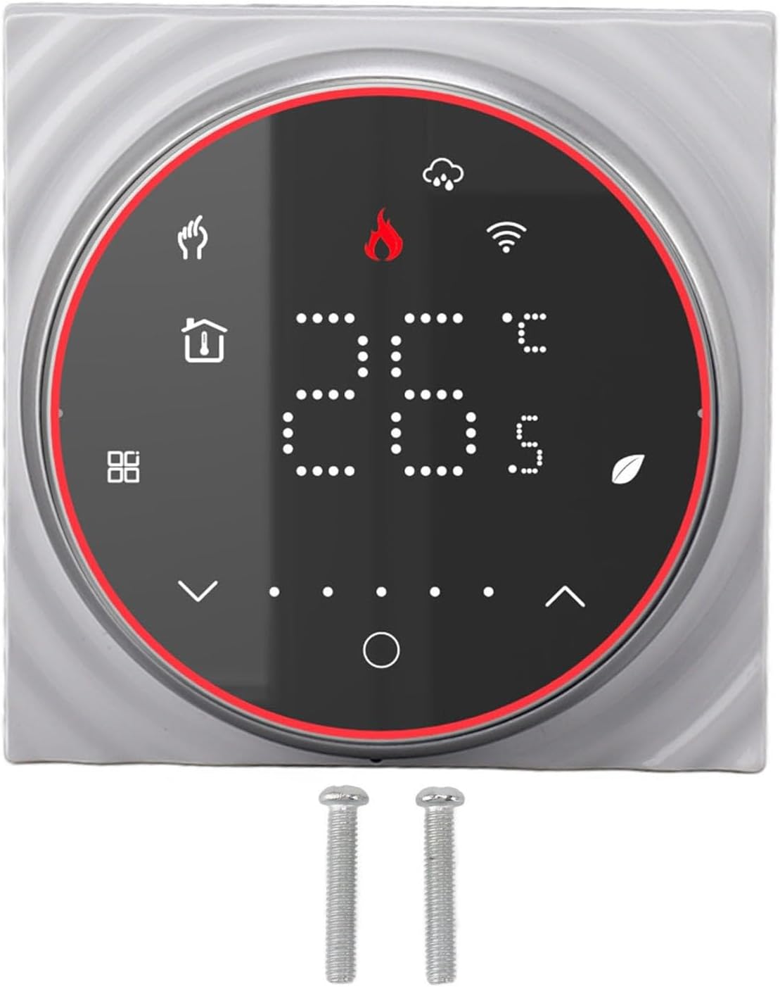 Programmable Smart Thermostat, Embedded Water Heating Controller with LED Display for Home and Office, Energy Saving, Accurate Temperature Control from 41°F to 95°F (Black)