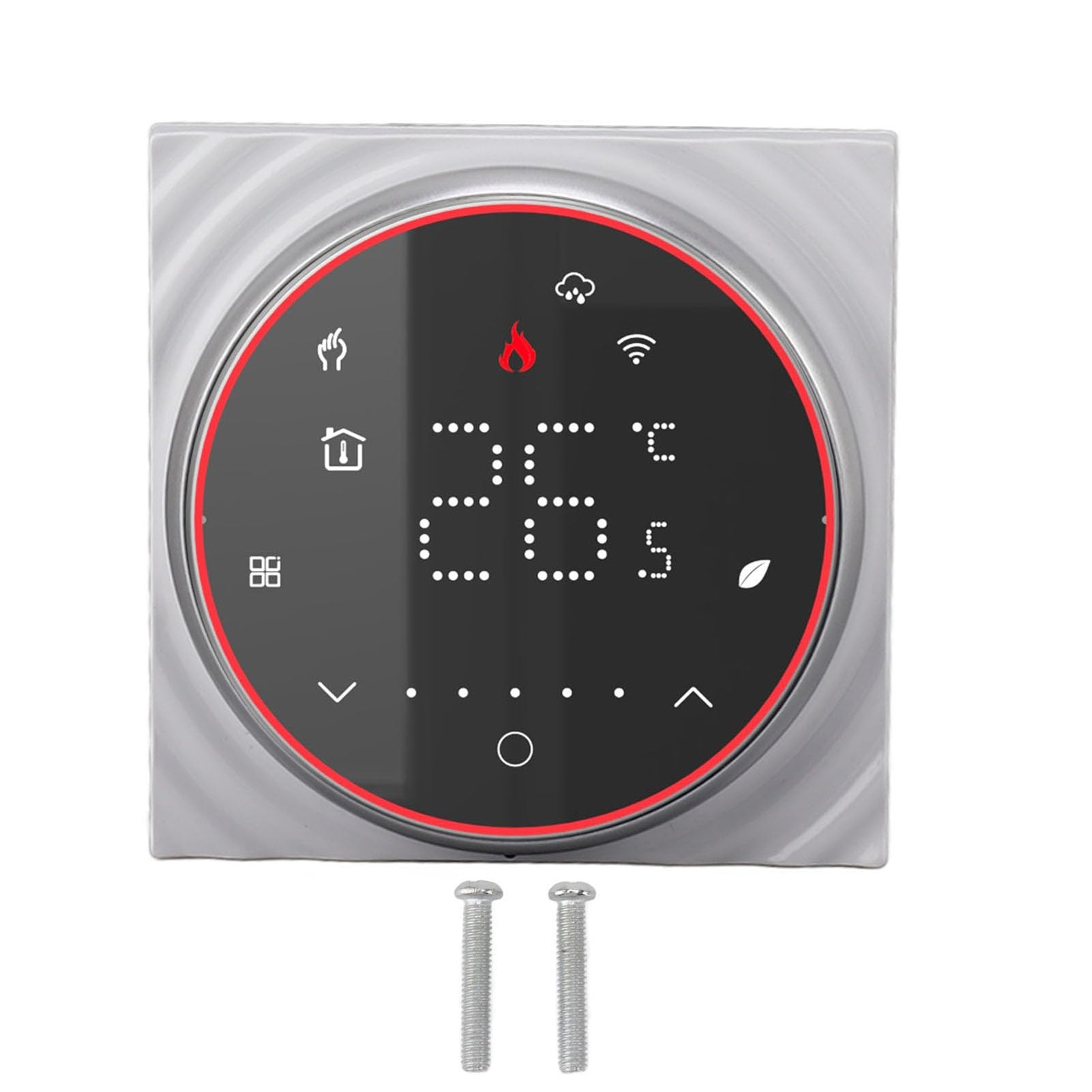 SEAFRONT Termostato Inteligente, Panel Integrado Programable con Pantalla Táctil, Control Preciso de Temperatura para el Hogar y la Oficina (Black)