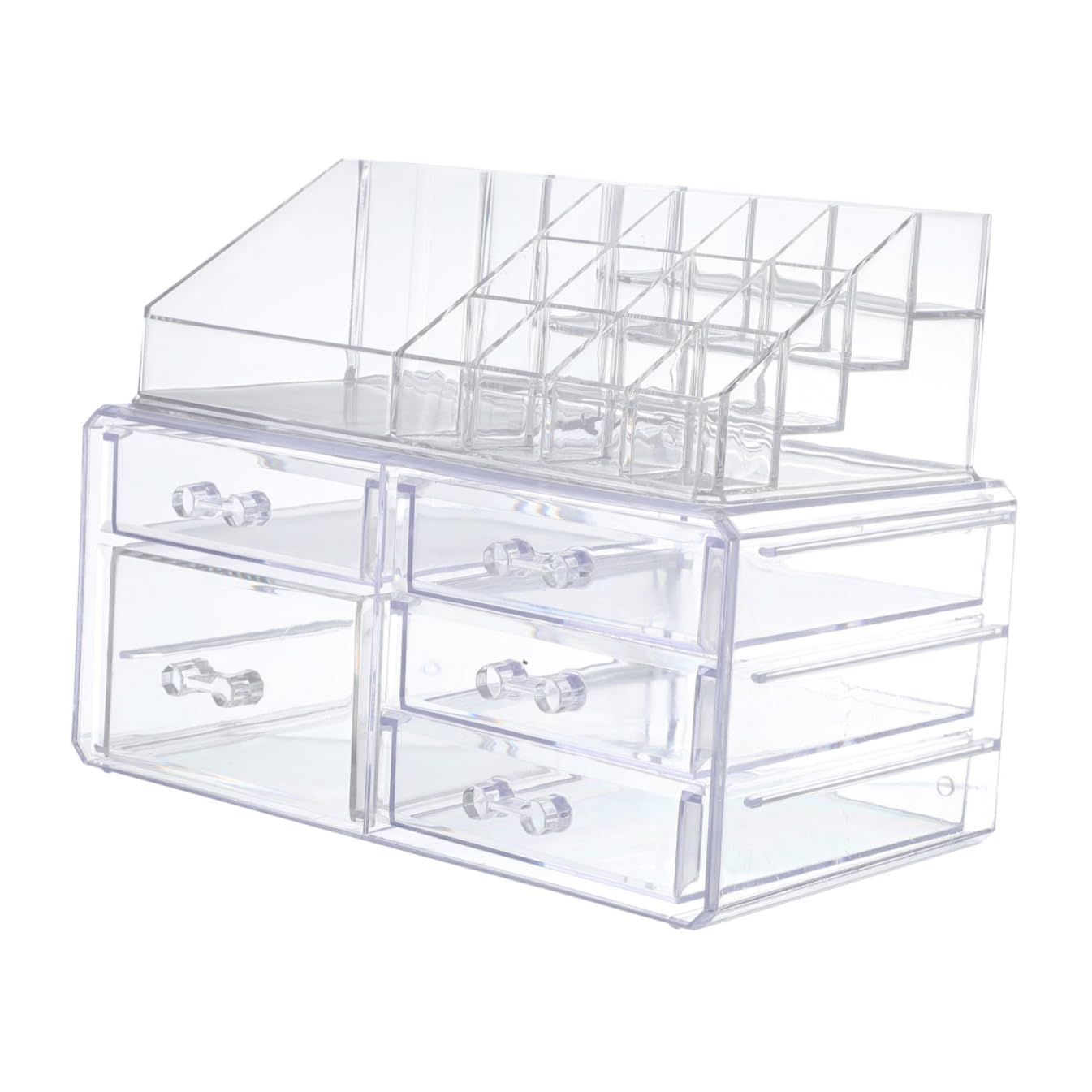 Organisateur de Maquillage à Tiroirs en Acrylique pour Bureau
