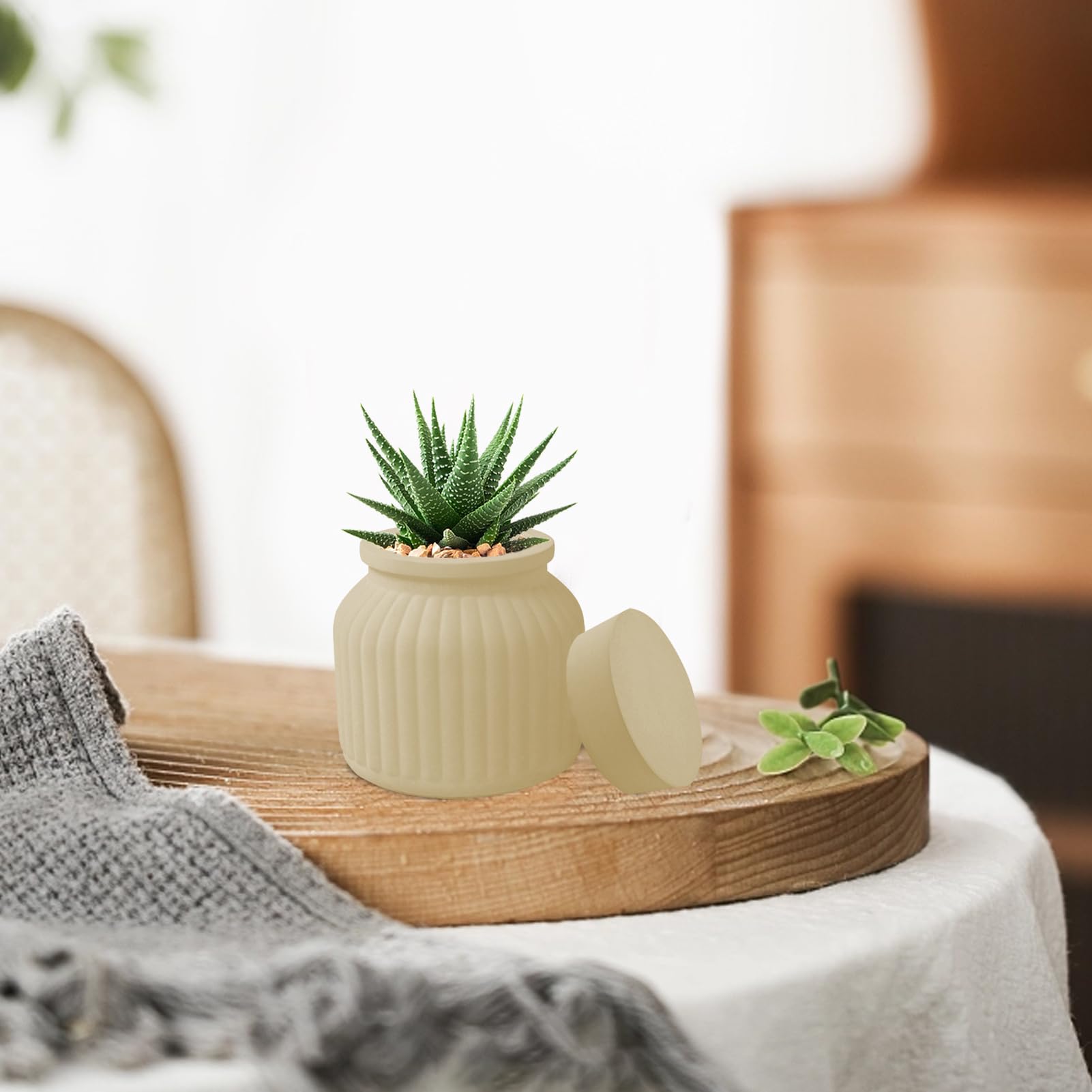 Stampo in silicone per candele con base, stampi in silicone fai da te, per casa, per gesso, per calcestruzzo, per candele, per candele e tealight, artigianato (A