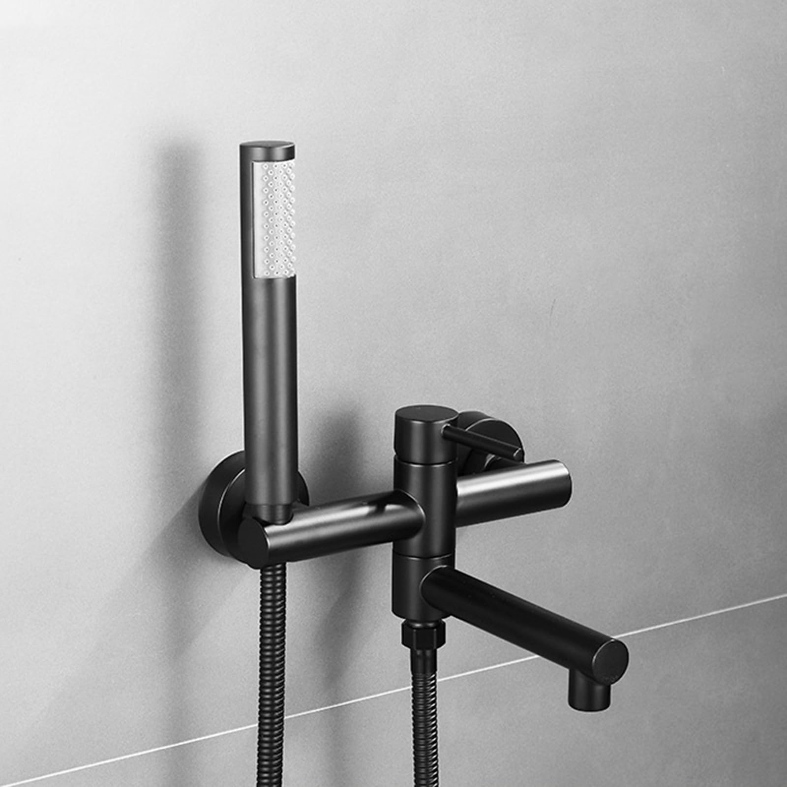 ZYCHSJXA Wall Mounted Bathtub Faucet with 90° Swivel Spout Single Handle Shower Mixer Easy Operation for Modern Bathrooms