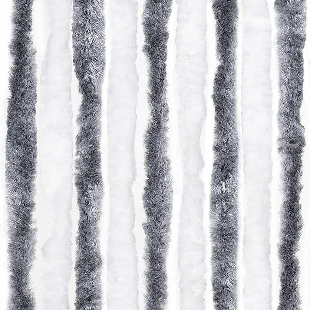 Moustiquaire chenille 90 x 220 cm gris et blanc