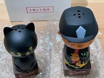 Amazon.co.jp: 明星チャルメラ おじさん&ニャンコの調味料入れ