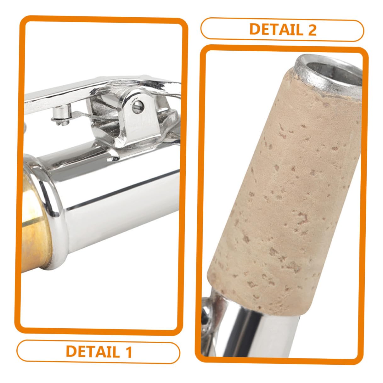 Lot de 2 Cols de Rechange pour Saxophone Soprano Argenté Cuivre