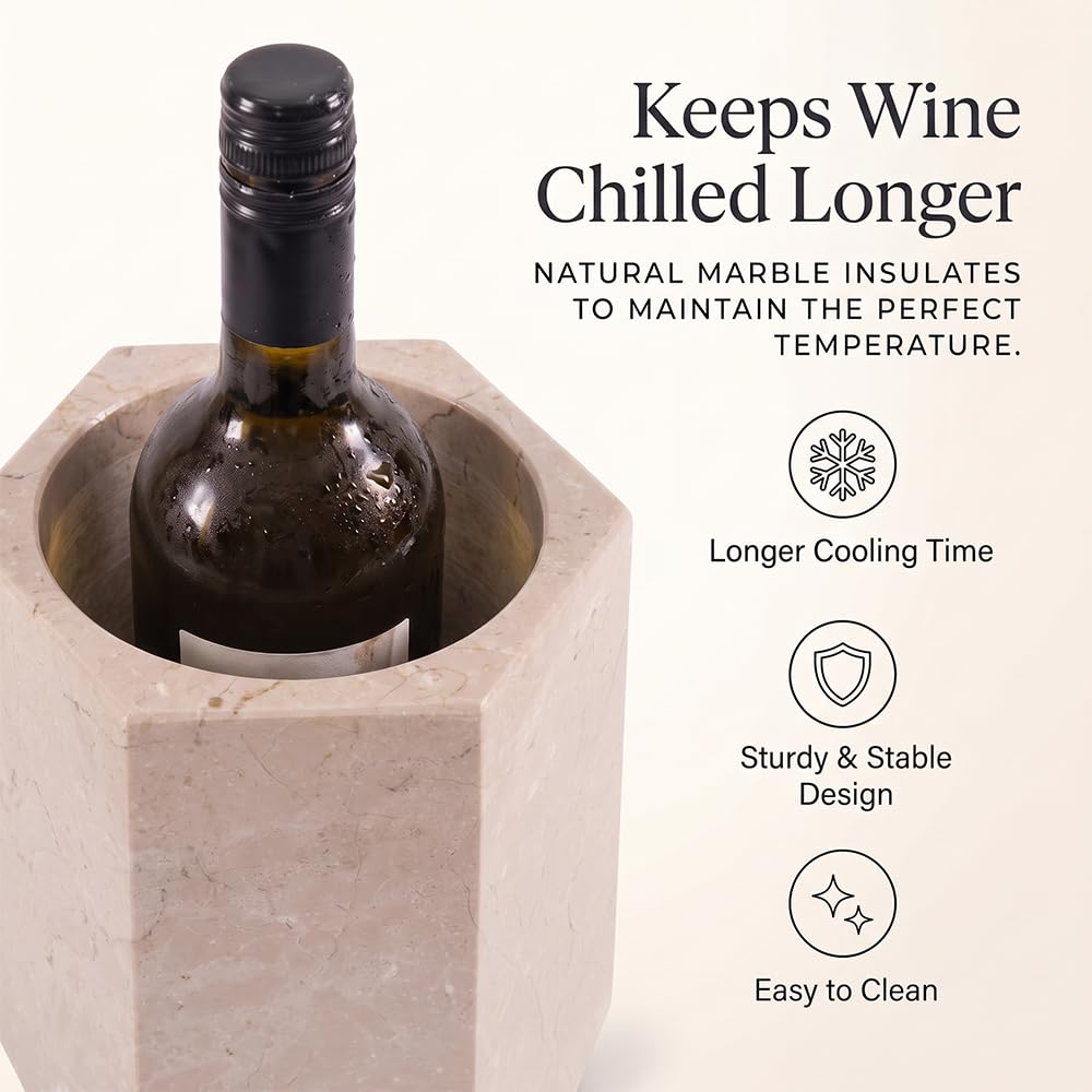 Radicaln Marble Wine Chiller Bucket for 750ml Wine & Champagne Bottles — Amazon image 6
