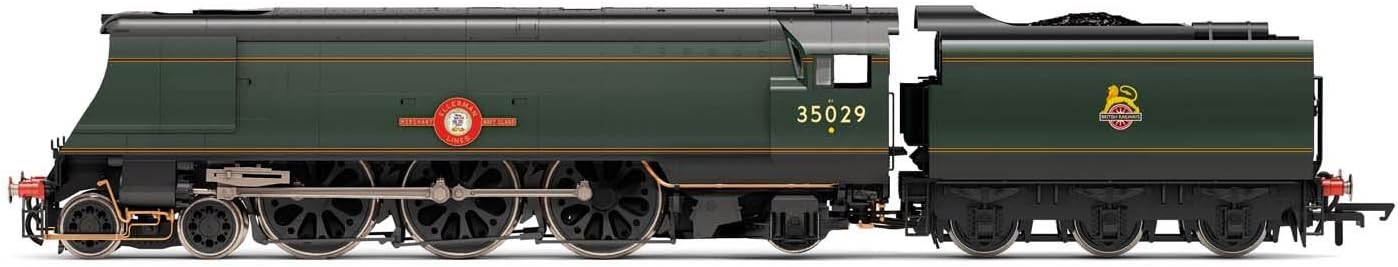 Hornby R3649 BR, Merchant Navy Class, 4-6-2, 35029 Ellerman Lines - Era 4 Locomotive - Steam, Green, 36 x 11.2 x 5.8 cm
