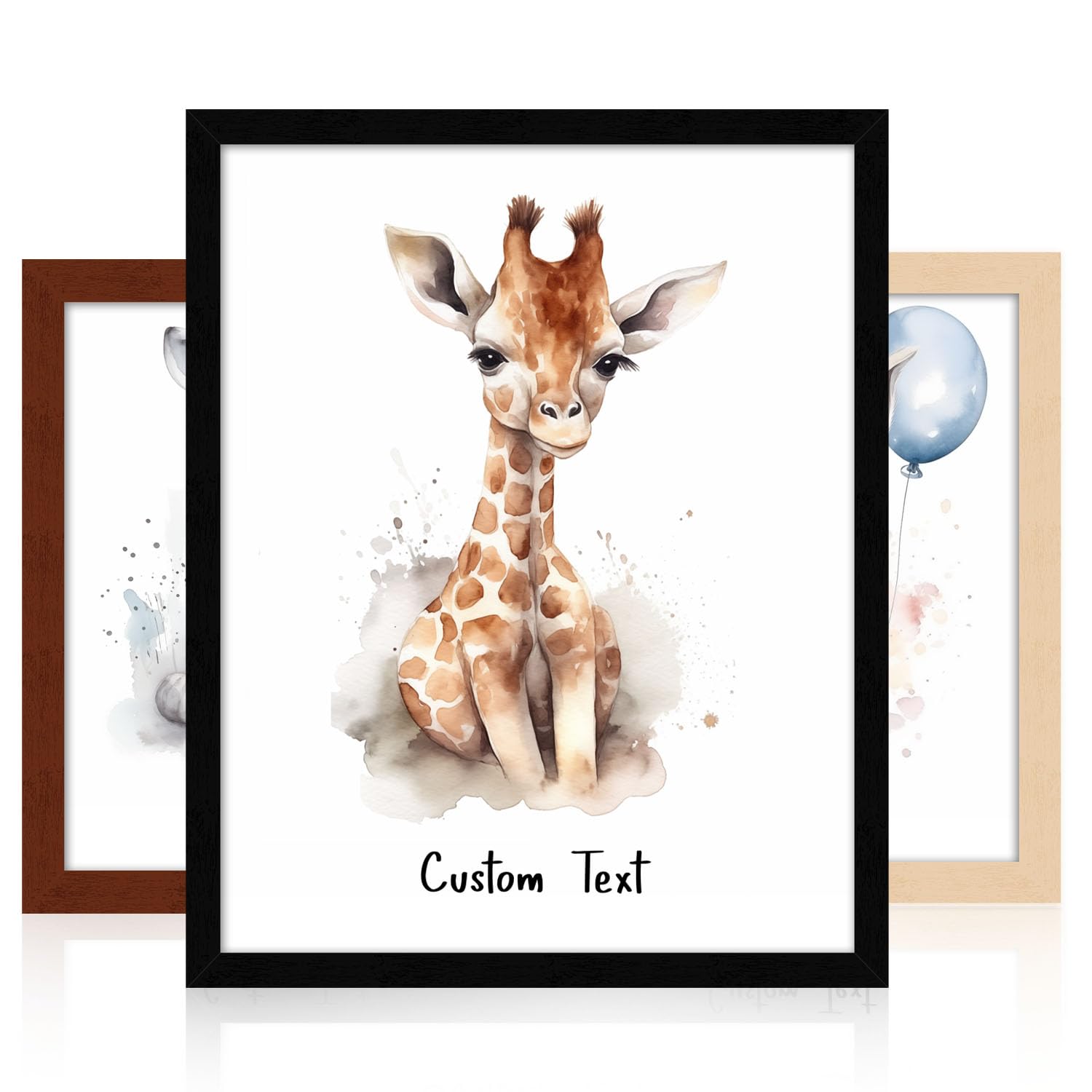 Nursery Animal Room Wall Decor, Customizable & Personalized Animal Nursery Prints, Premium Framed Options, Ready to Hang, Quality Luster Print, USA