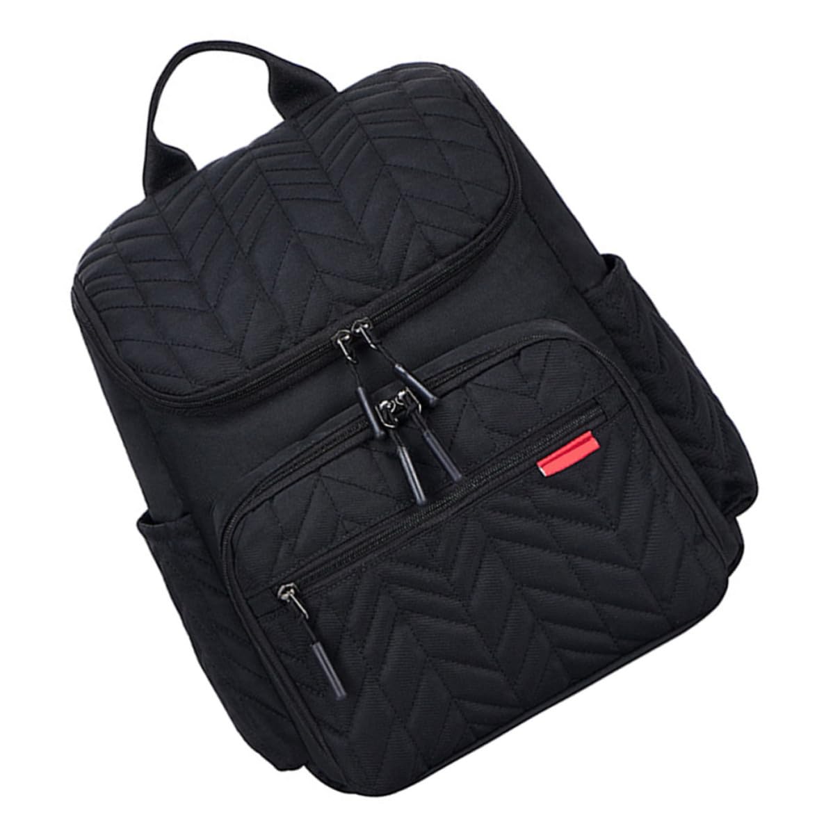 Bolsa de Pañales Mochila de Gran Capacidad Negra de Nylon y Poliéster