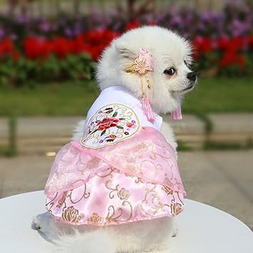 Amazon 春と夏のペットの犬のドレス犬の結婚式のドレススカート子犬の服春のドレス犬のスカート犬猫の衣装 白 Xs Huansun ドレス ワンピース 通販