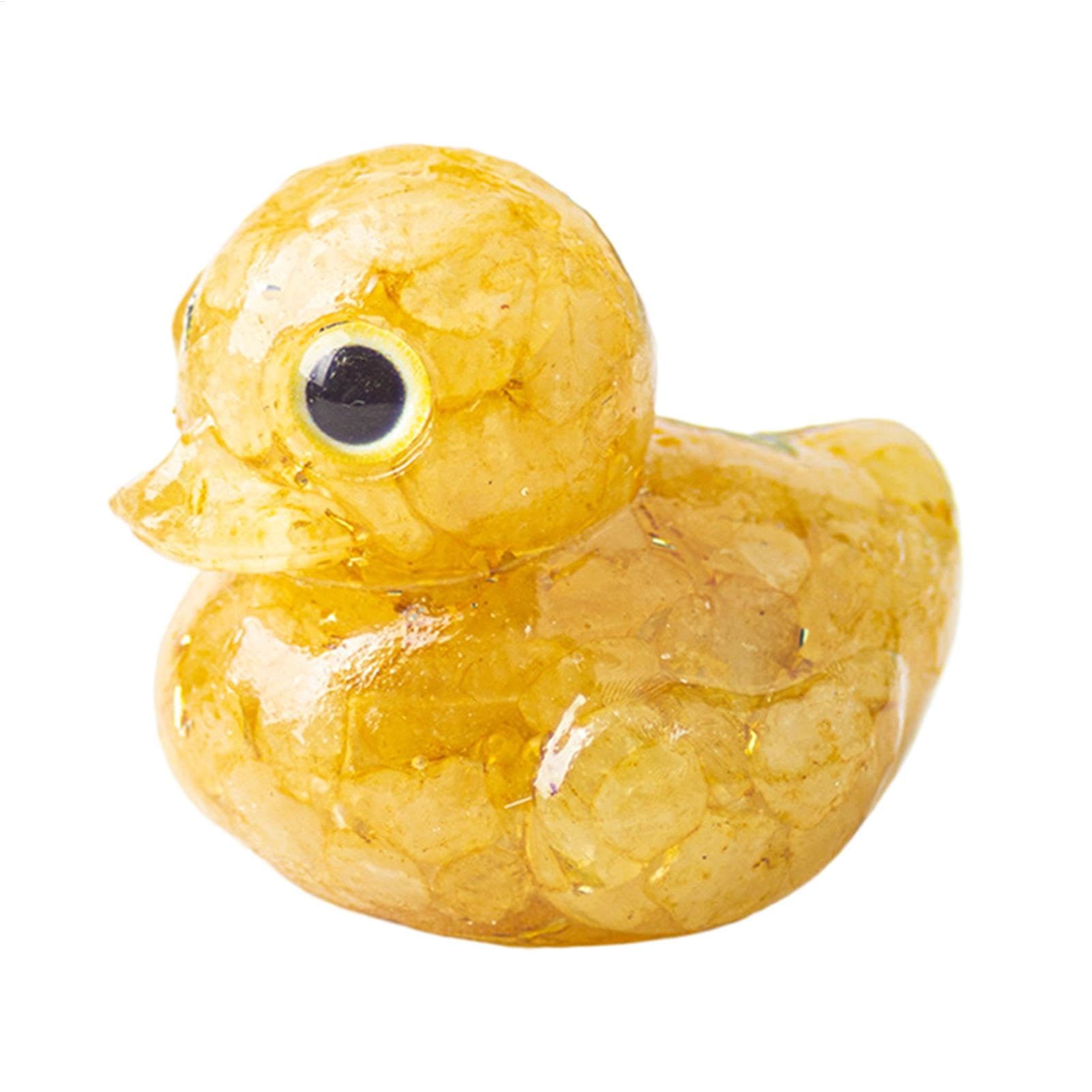 Crystal Duck Figurines, Crystal Gravel Duck Tabletop Ornament, Cute Animal Statue, Small Art Sculpture for Indoor Tabletop Bedroom Desktop