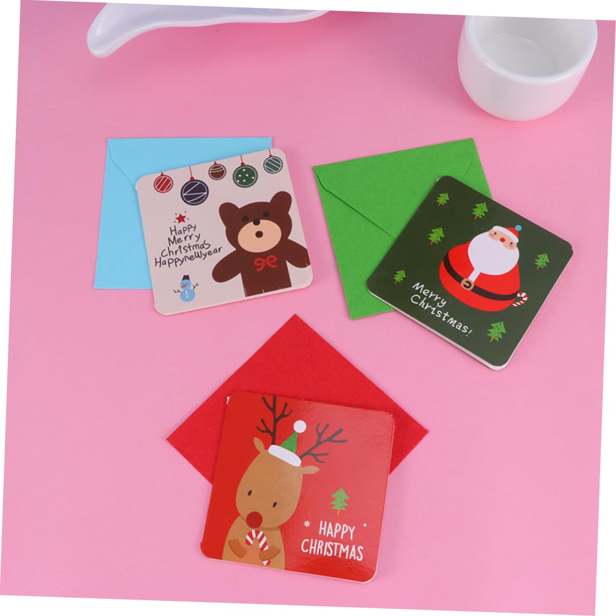 NUOBESTY 144stücke Kleine Weihnachtskarten Bemalte Segenswünsche Kreative Festtagsgrüße als Geschenk oder Grußkarte Geeignet für Familie und Freunde