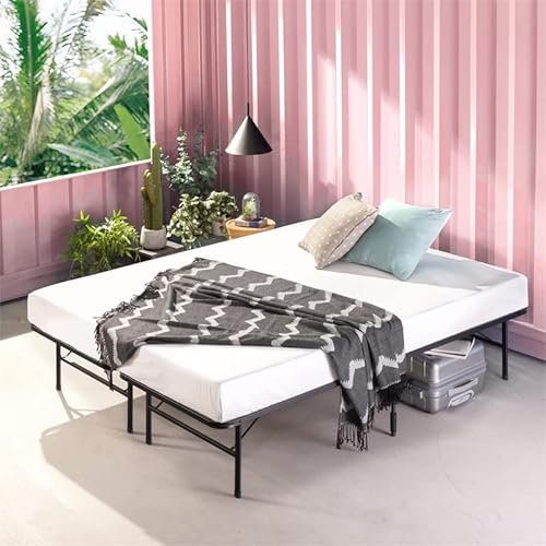 Zinus Smartbase Tool-Free Assembly Mattress Foundation / 14 Inch Metal Platform Bed Frame / No Box Spring Needed / Sturdy Steel Frame / Underbed Storage, Queen #TOP1