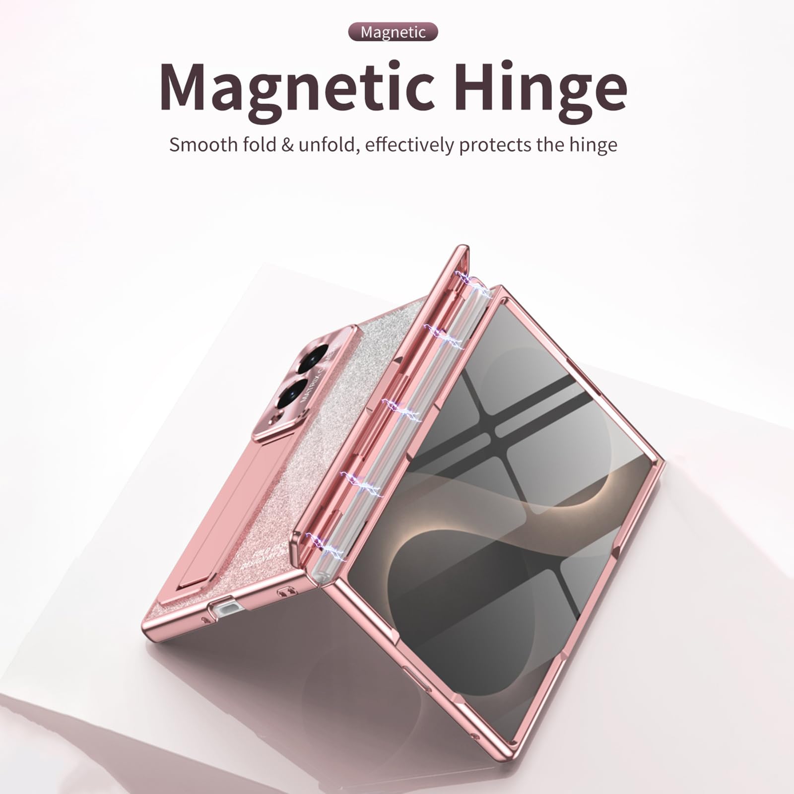 Błyszczące etui do Samsung Galaxy Z Fold 8, luksusowa galwanizacja