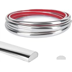 Ceramica Autoadhesiva Para Cocina Art3d 10 pies para despegar y pegar borde de azulejos contra salpicaduras, forro autoadhesivo para decoración de esquinas en acero inoxidable