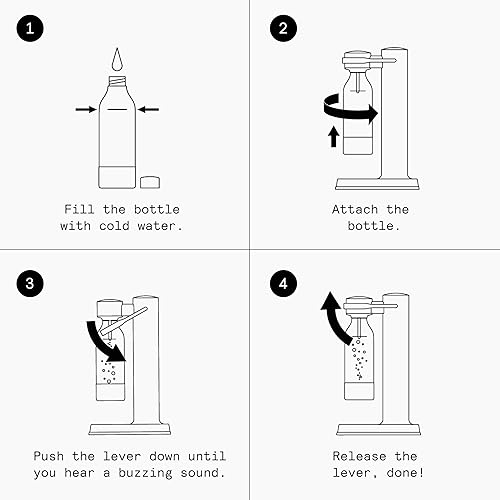 Miniatura 9 de Aarke Carbonator lll con cilindro de CO2, máquina de agua con gas y carbonatación, acero inoxidable con botella reutilizable PET sin BPA, volumen
