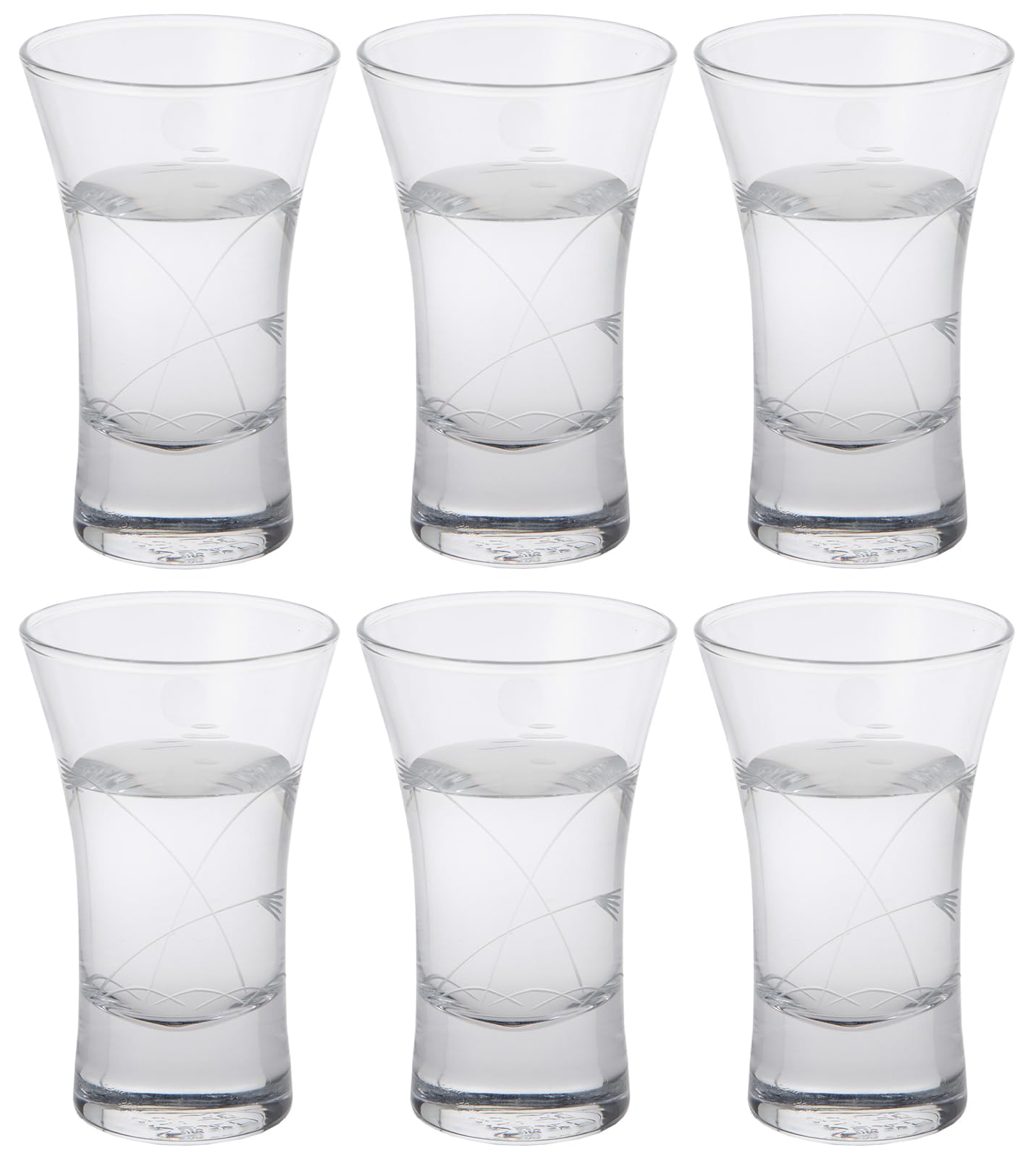 ???????? Toyo Sasaki Glass 09112-78 Cold Sake Glass, 4.3 fl oz (110 ml), Kiriko Cup, Susuki and Moonkiriko, Made in Japan, Pack of 6