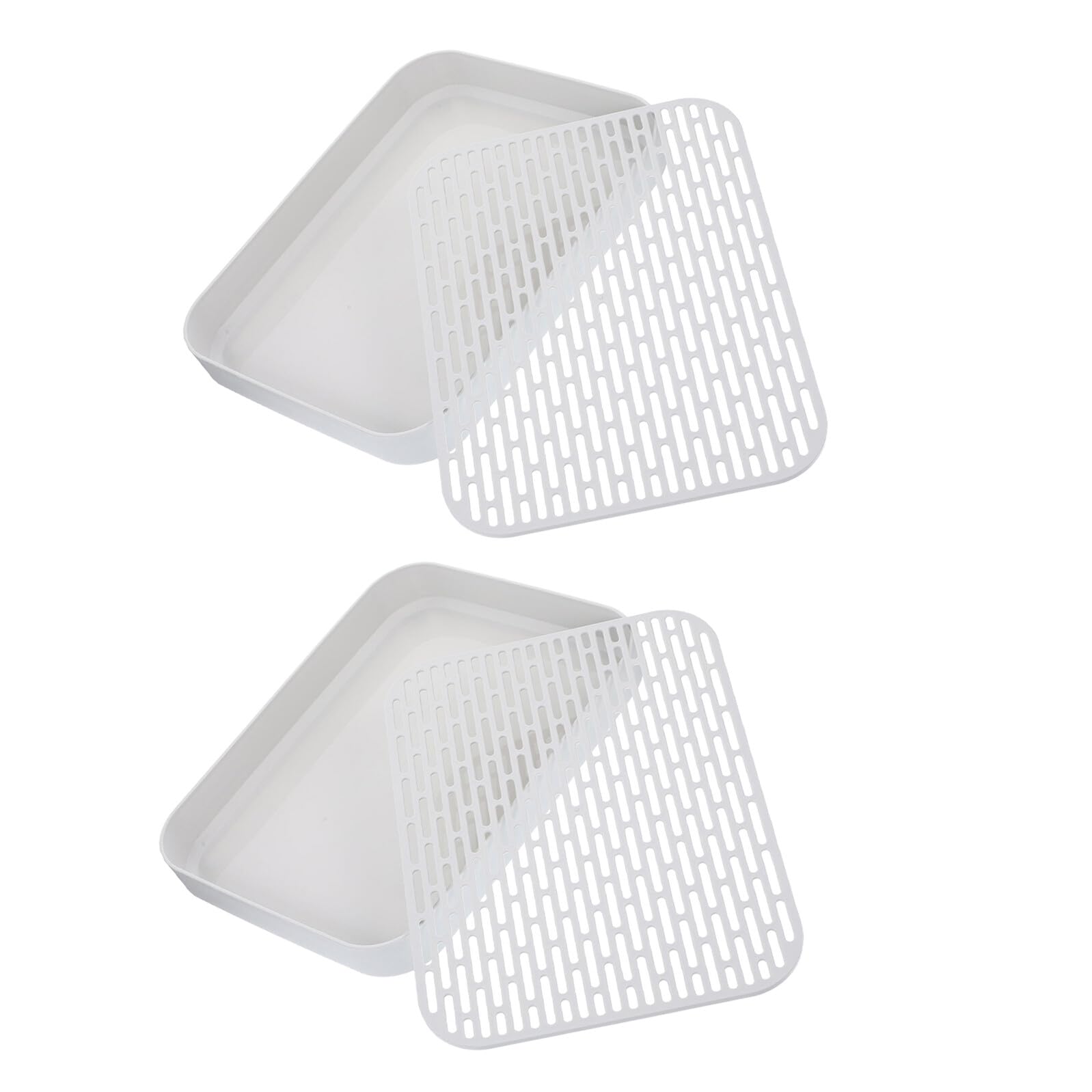 Lettiera per Conigli in Plastica 2 Pezzi Vassoio Toilette per Piccoli Animali Domestici Bagno Igienico per Porcellini d'India Criceti e Furetti Accessorio per Gabbie Facile da