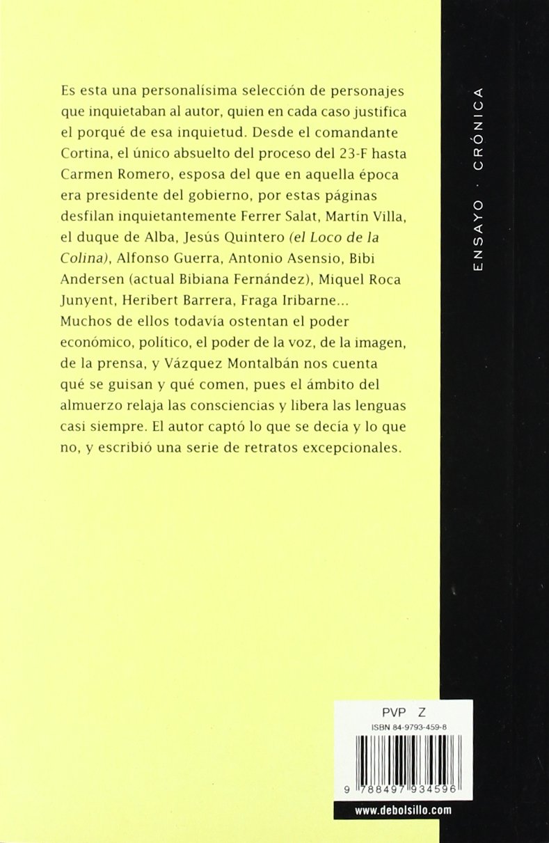 Mis almuerzos con gente inquietante (ENSAYO-HISTORIA)