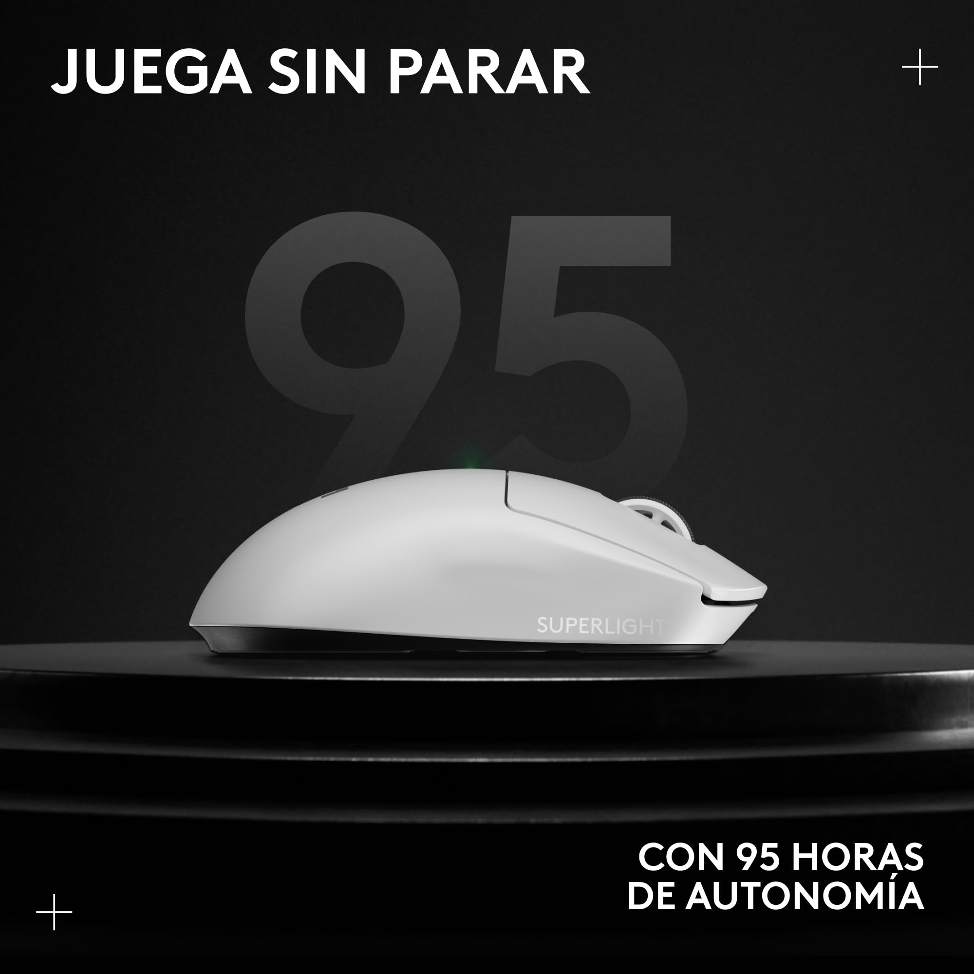 Logitech G PRO X SUPERLIGHT 2, Ratón inalámbrico para gamingratón Pro-Grade de 60 g con 5 botones programables,Europa del Este Envases,44 000 DPI,velocidad de respuesta de 8 kHz,USB-C, PC/Mac - Blanco