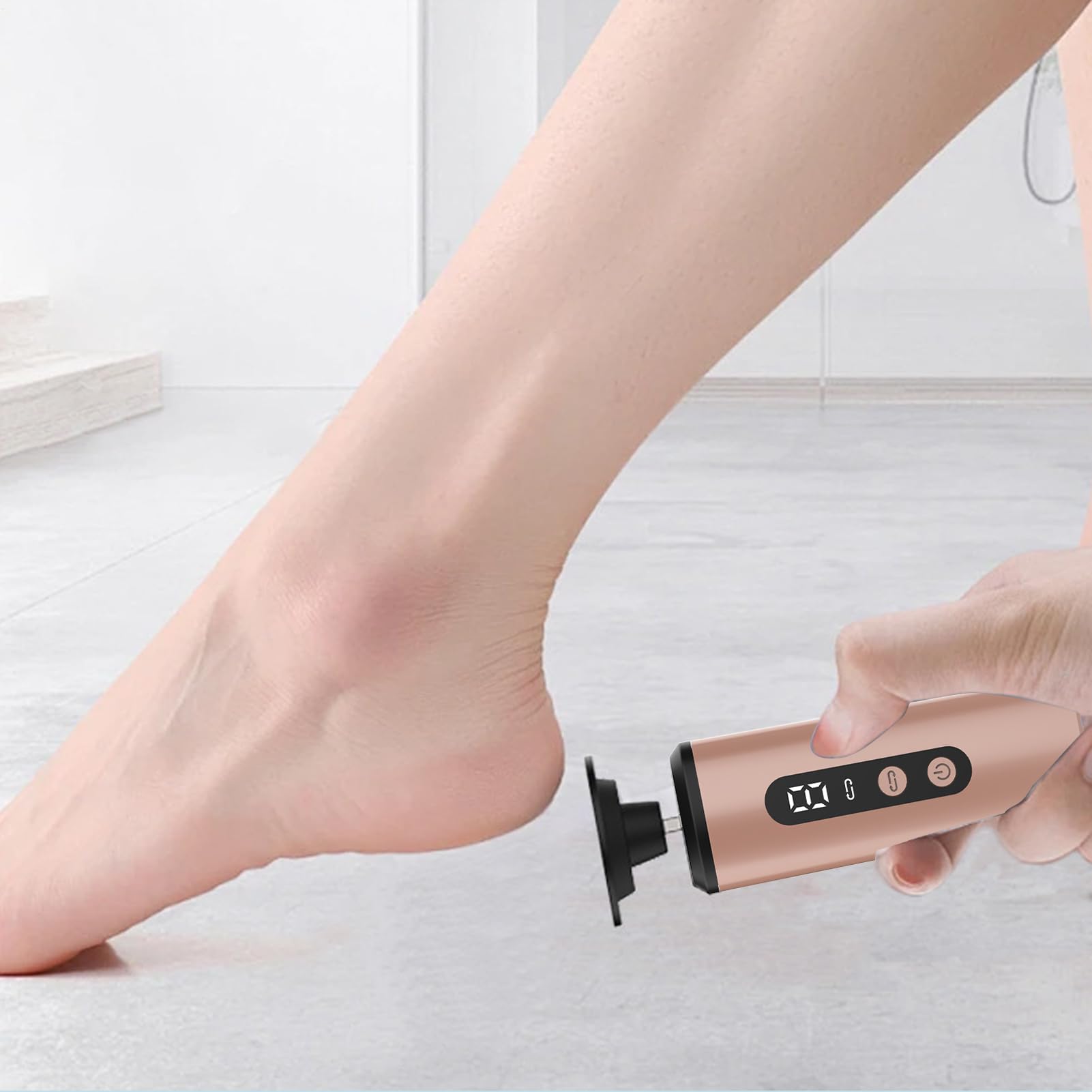 Elektrische voetvijl - eeltverwijderaar, oplaadbare, waterdichte eeltverwijderaar | Voetverzorgingsset, professionele pedicure-instrumentenset met opbergtas voor, dode huid, gebarsten h