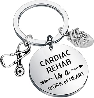 Cardiac Rehab Nurse Gift Cardiac Rehab is A Work of Heart Keychain Nursing School Grad Gift