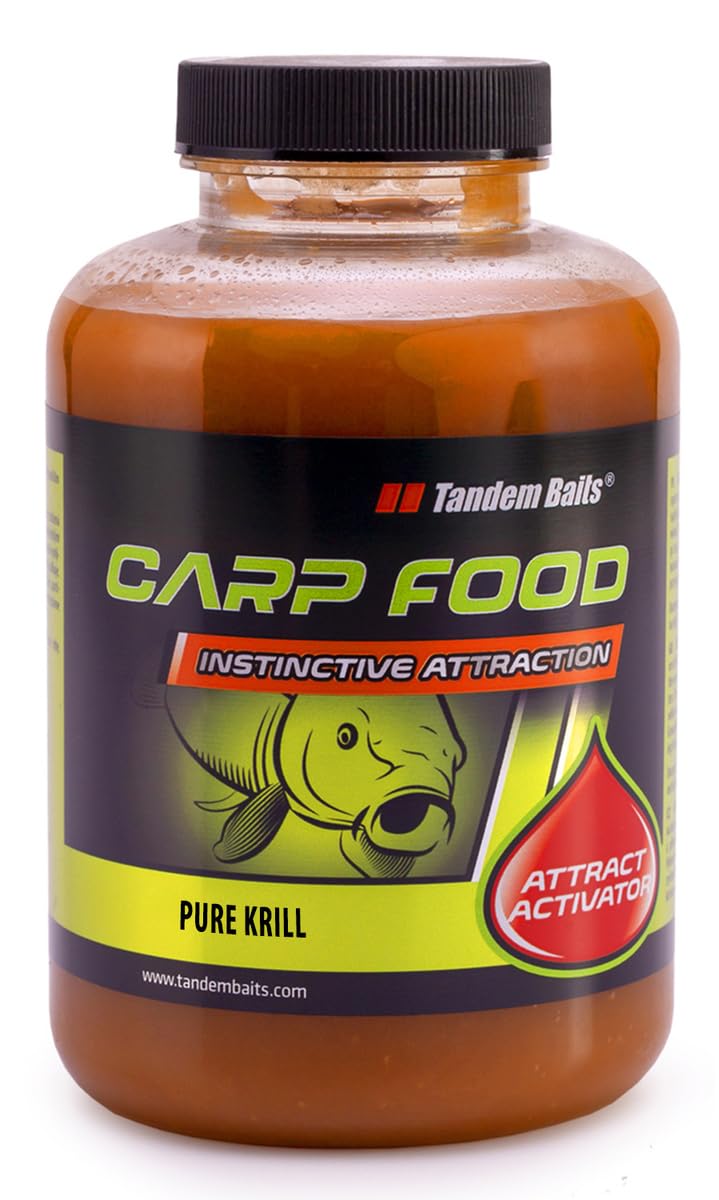 Tandem Baits Carp Food Attract Activator Pure Crill, Fish Attractors, Carp Fishing Without Effort, Big Fish Bait, Carp Accessories for Professionals & Hobby Anglers 500 ml