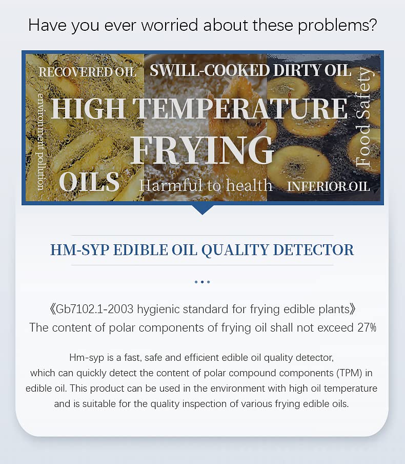 Portable Edible Oil Rapid Detector Handheld Edible Oil Quality Frying Oil Quality Polar Components Rapid Detector
