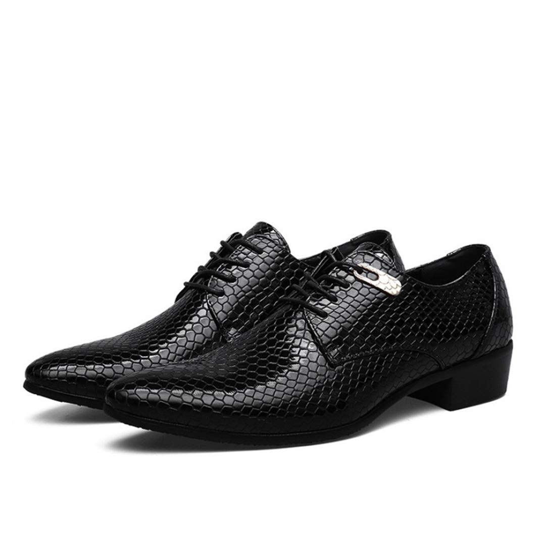 Scarpe da Uomo in Pelle Confortevoli Appartamenti con Lacci Scarpe Oxford Scarpe da Cerimonia per Matrimonio Formale con Punta a Punta