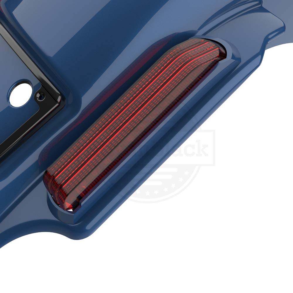 Amazon.com: Advanblack Dominator Stretched Rear Fender, Red Lens