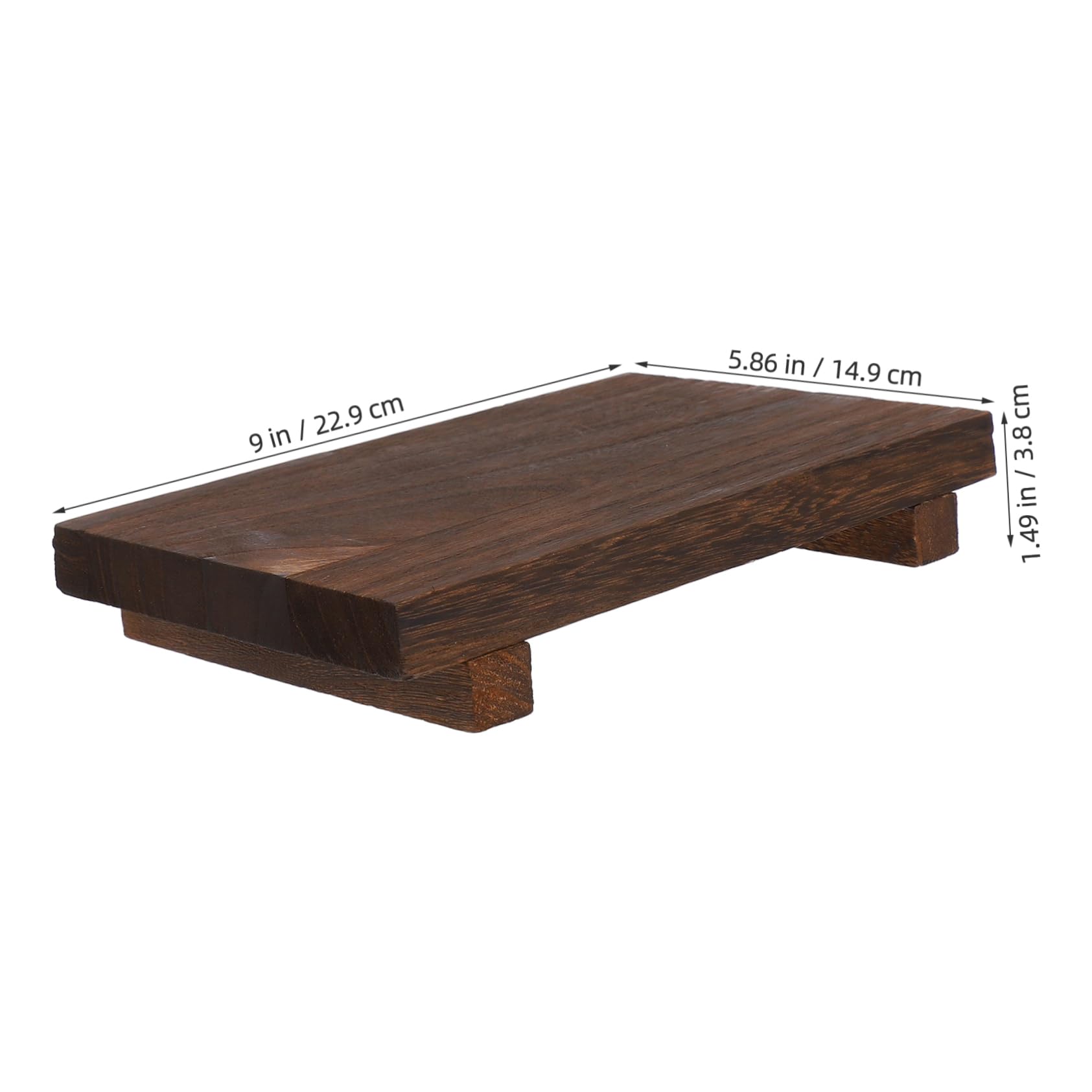 QUMIIRITY Household Wood Display Stand for Soap and Accessories Multi-Function Soap Tray for Kitchen Sink Vanity Countertop and Bathroom Sleek Design Easy to Clean Versatile Storage