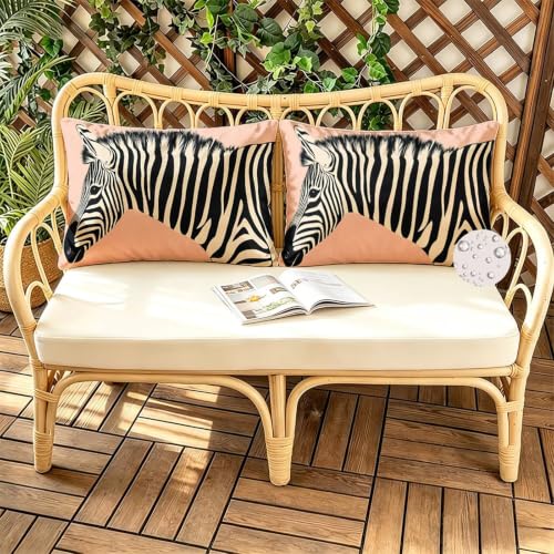 Housse de coussin extérieur 40x80 imperméable pour salon de jardin