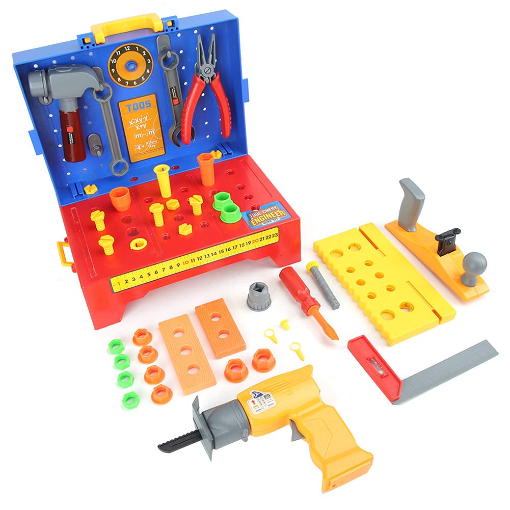 Juego de Mesa de Juguete de Reparación de Taladro Eléctrico de Simulación, Material Ecológico, Esquinas Lisas, Ejercicios de Capacidad Práctica, Ideal para Jugar en Familia