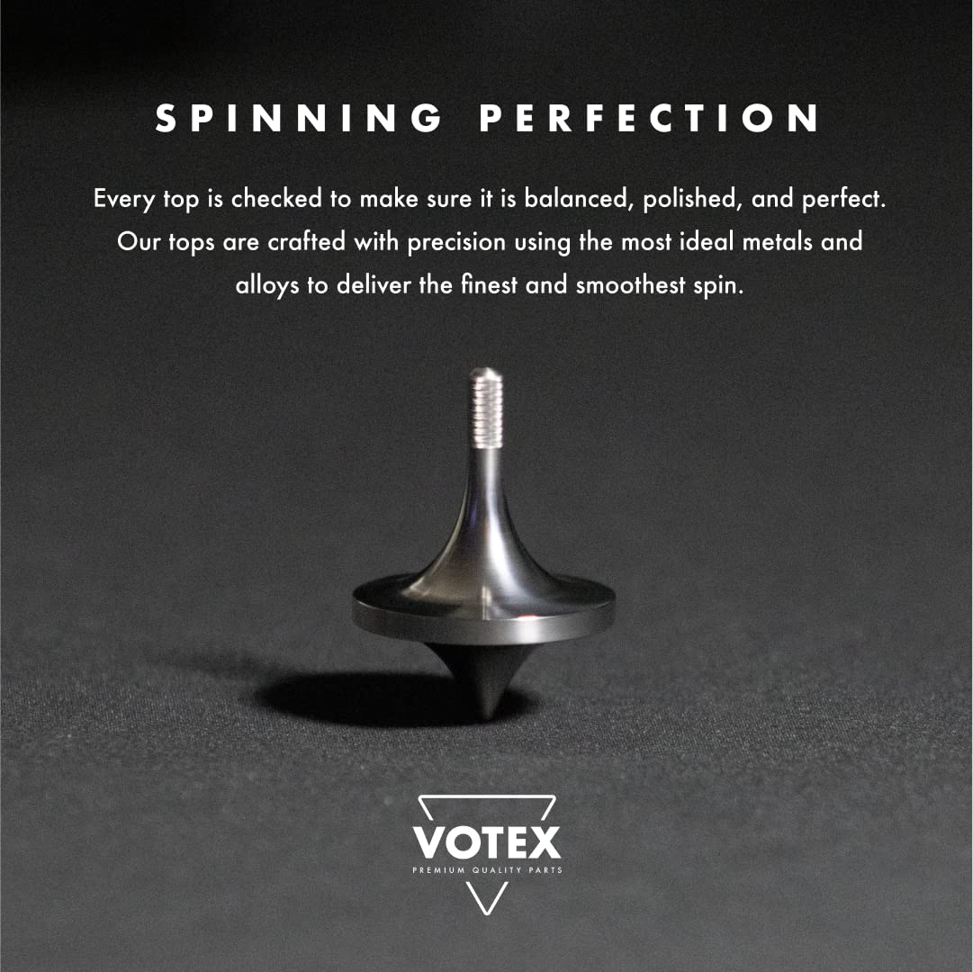 Stainless Steel Spinning Top | Made in USA | CNC Metal Desk Toy for Adults and Children | Long Spin Time, Stress Relief, Focus, Meditation & Fidget Toy Gift