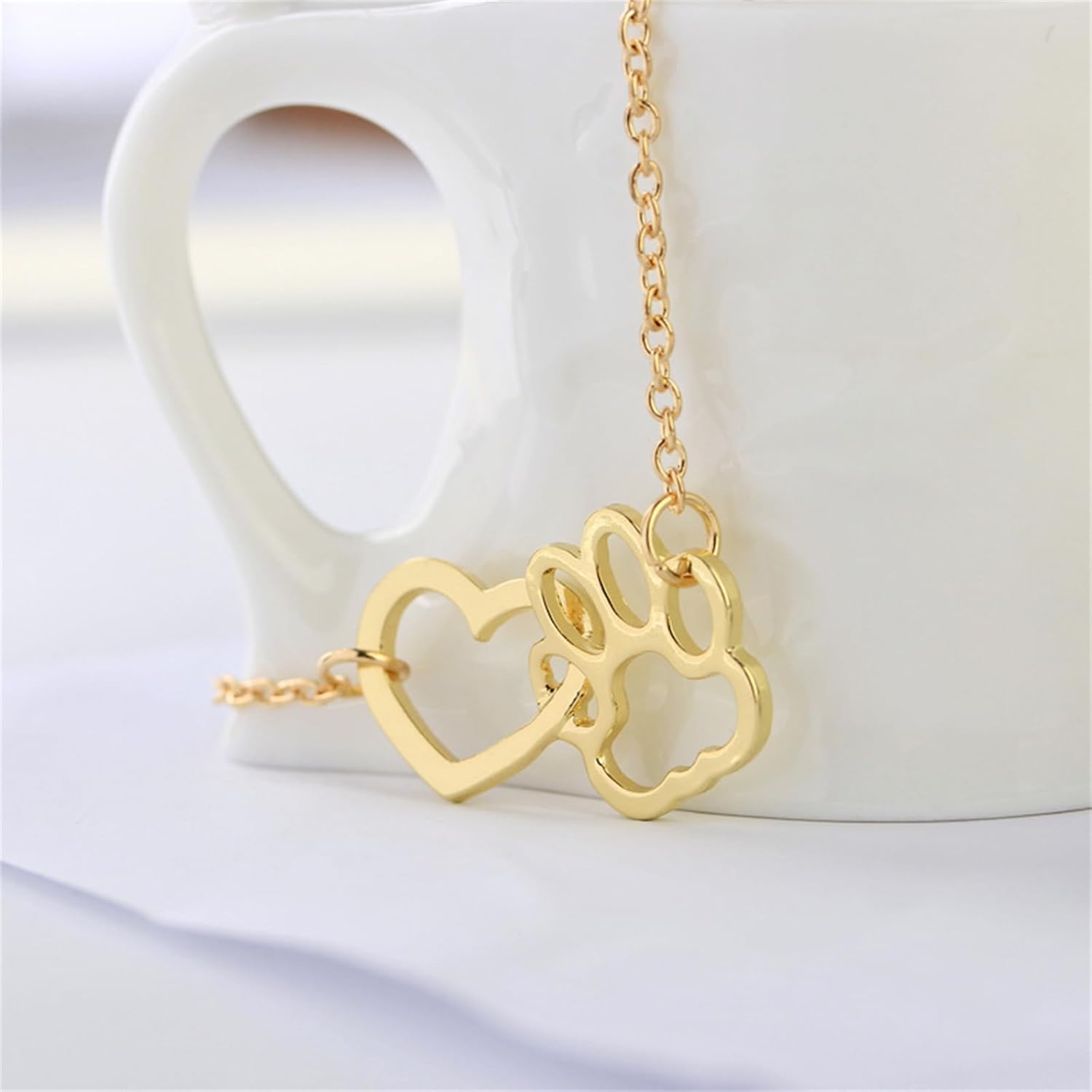 coadipress Dog Paw Necklace for Women Dainty Gold Silver Pubby Pet Animals Paw Print Pendant Necklace Lovely Animal Cat Paw Choker Necklace Minimalist Fashion Jewelry - Image 4
