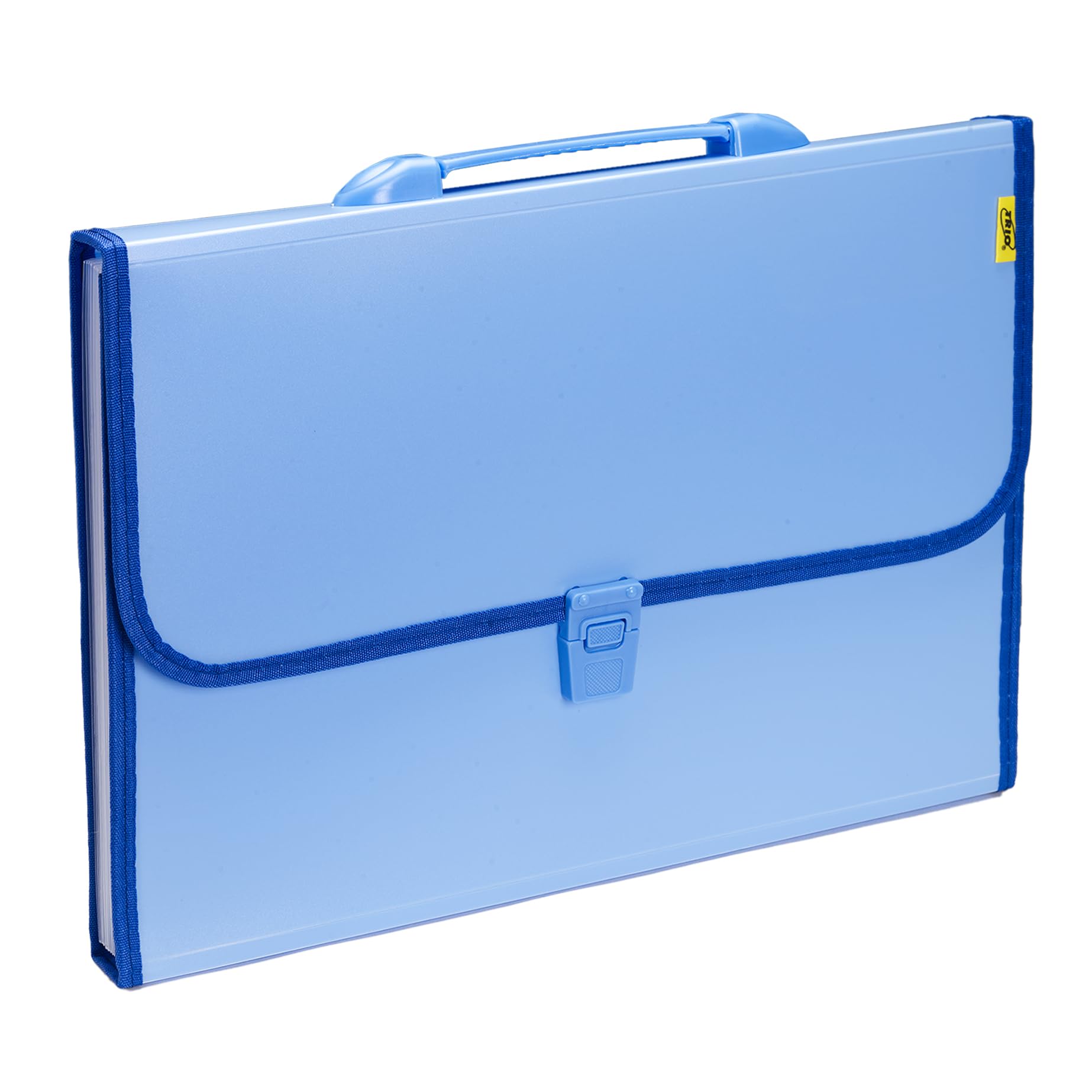Trio Expanding File Folder, Expanding Book Holder Case, Multipurpose Folder for Cheque-Blue