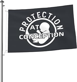 Double Sided Anti-Fetal Protection Conception Flag 2x3 Ft Outdoor Durable Holiday Yard Decoration Flags 2by3 Banner