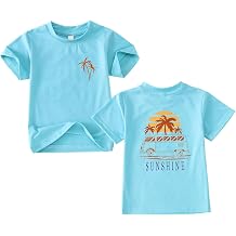 Toddler Boy Girl Hawaiian Shirts Beach Sunshine T-Shirt Kids Palm Tree Graphic Tee Funny Vacation Tops Summer Clothes