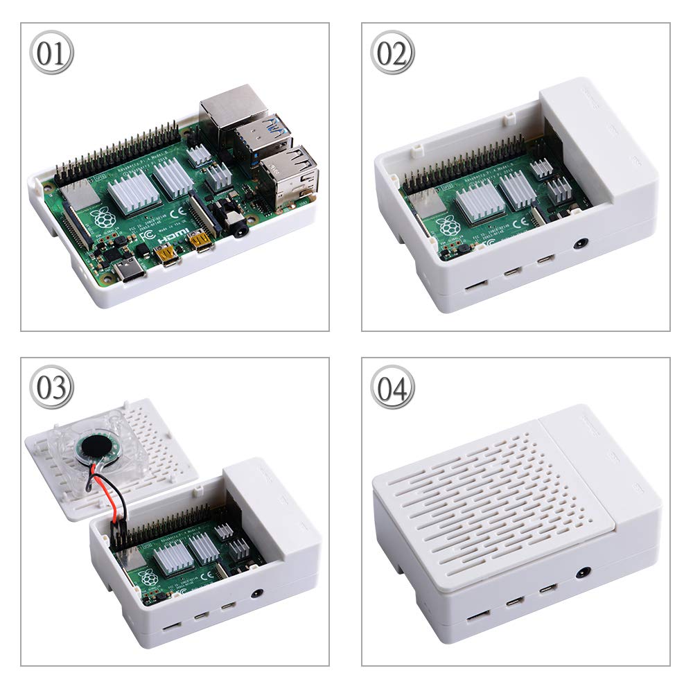 Boîtier Rail DIN Pour Raspberry Pi 4 GeeekPi - Avec Ventilateur Et Dissipateur - Pour Tableaux Électriques Modulaires
