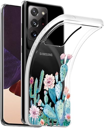 Miniatura 2 de Funda para Galaxy Note 20 Ultra, Note 20 Ultra para niñas y mujeres, a prueba de golpes, transparente, suave, flexible, TPU delgada, funda
