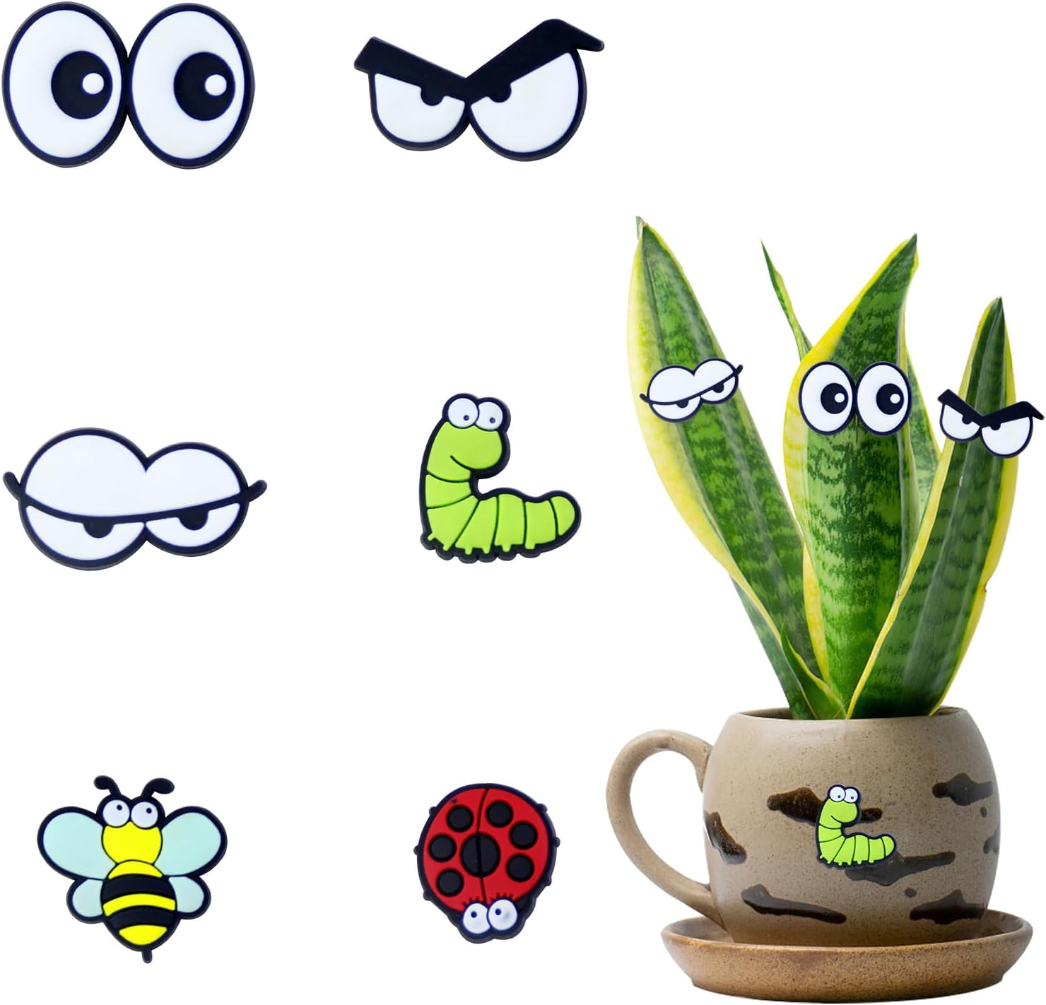 Ohayooz Cute Plant Funny Cartoon Eyes Unique Plant